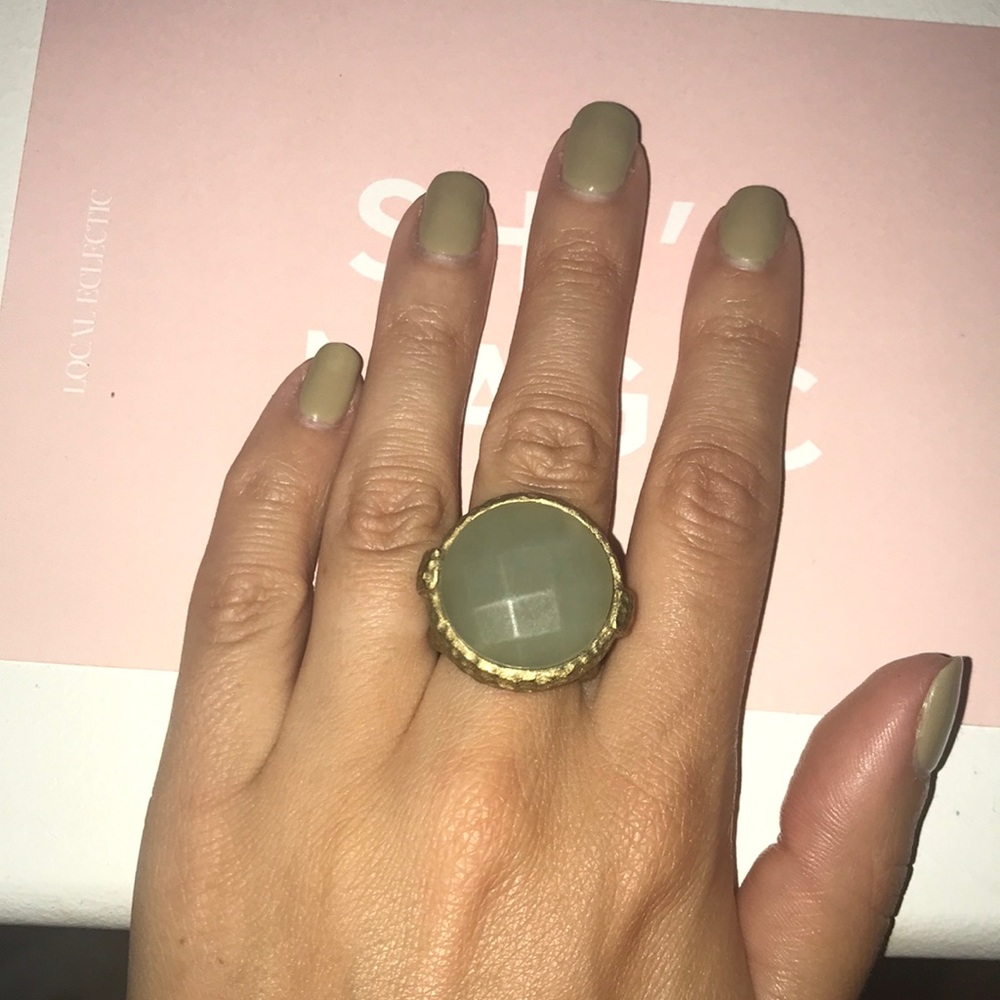 Green gemstone ring